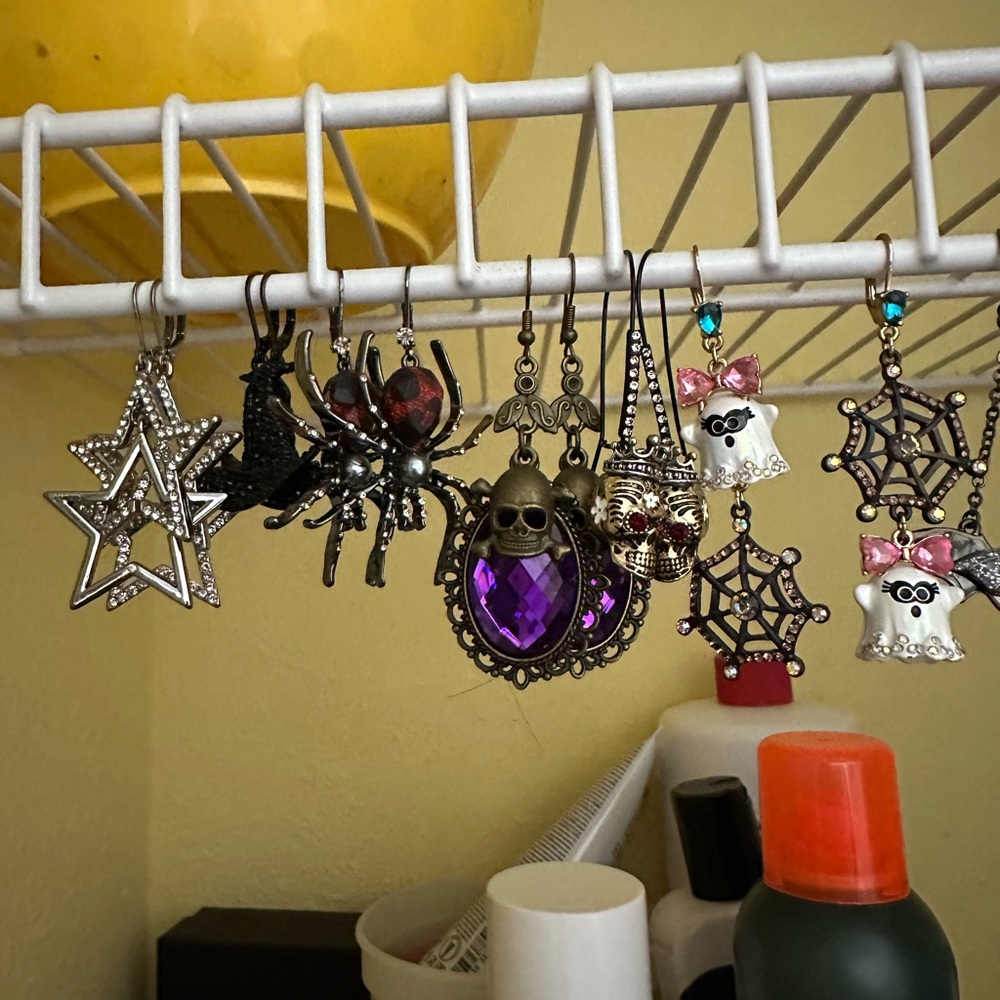 Mix of shien and betsey Johnson earrings